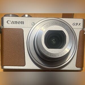 Canon G9 X Silver and Brown Digital Camera